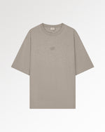 T-Shirt Boxy Embroidered Melange Pure