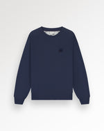 Sweatshirt Embroidered Knot Melange Navy