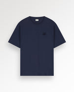 T-Shirt Embroidered Knot Melange Navy