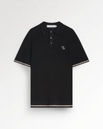 Fine Knit Polo Black