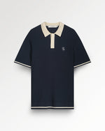 Fine Knit Polo Navy